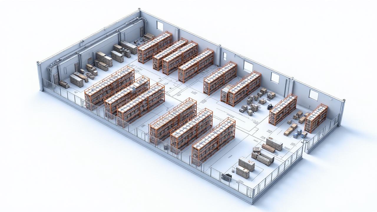 Warehouse racking CAD design